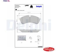 DELPHI LP3545LC Brake pad set