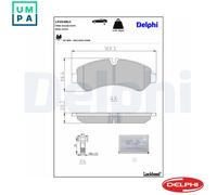 DELPHI LP3548LC Brake pad set