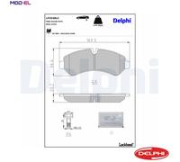 DELPHI LP3548LC Brake pad set