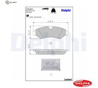 DELPHI LP3549LC Brake pad set