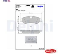 DELPHI LP3549LC Brake pad set