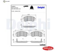 Delphi Brake Pads Front Without Anti-Squeak Plate Fits Mitsubishi Eclipse Cross