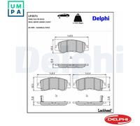 Delphi Brake Pads Front Without Anti-Squeak Plate Fits Mitsubishi Eclipse Cross
