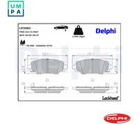 Delphi LP3582 Brake Pads Set Rear With Anti-Squeak Plate Fits Jeep Wrangler