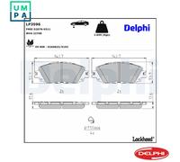Delphi Brake Pads Front LP3596 - Anti-Squeak Plate - Fits Lexus ES/UX, Toyota Camry/Prius