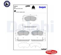 DELPHI LP3613 Brake pad set