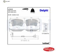 BRAKE PAD SET DISC BRAKE LP3625 FOR AUDI A8/S8 CGXA/CREG/CGWA 3.0L 6cyl A8