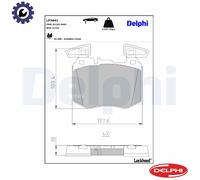 Delphi LP3642 Brake Pads Set Front With Anti-Squeak Plate Fits Mercedes-Benz GLC