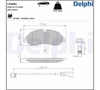 BRAKE PAD SET, DISC BRAKE LP3682