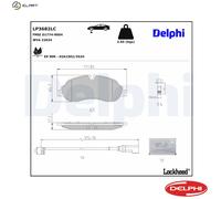 DELPHI LP3682LC Brake pad set