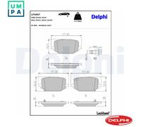 BRAKE PAD SET DISC BRAKE LP3697 FOR FORD USA BENTLEY C30PDTX 3.0L 6cyl EXPLORER