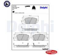 BRAKE PAD SET DISC BRAKE LP3705 FOR KIA D4HE 2.2L G4FE 1.6L 4cyl SORENTO IV