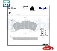 DELPHI LP3710 Brake pad set