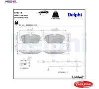 DELPHI LP3718 Brake pad set