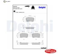 DELPHI LP3737 Brake pad set