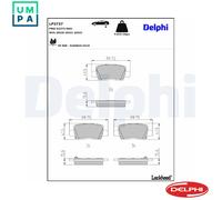 DELPHI LP3737 Brake pad set