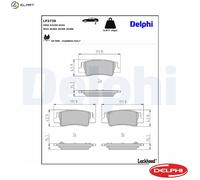 DELPHI LP3738 Brake Pad Set, disc brake for HYUNDAI,HYUNDAI (BEIJING),KIA