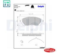 DELPHI LP3815 Brake pad set