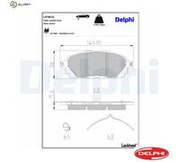 DELPHI LP3815 Brake pad set