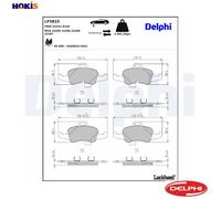 Delphi Brake Pads Front With Anti-Squeak Plate Without Accessories Fits Audi TT