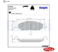 BRAKE PAD SET DISC BRAKE LP3849 FOR FORD USA C46USEM 4.6L 8cyl MUSTANG
