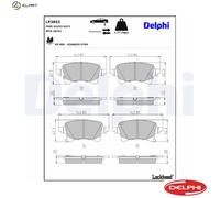 BRAKE PAD SET DISC BRAKE LP3853 FOR JEEP ECX/EC1 2.0L EBH 2.1L 4cyl WRANGLER IV