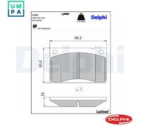 Brake pads Low-Metallic LP39 DELPHI for VOLVO 140 240 260 240 Kombi 140 Estate