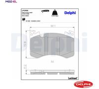 DELPHI LP3900 Brake pad set