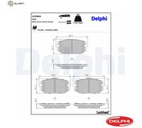 DELPHI LP3904 Brake pad set
