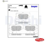 BRAKE PAD SET DISC BRAKE LP3908 FOR MAZDA PY-VPS/PYZR 2.5L 4cyl CX-60T3Y5 3.3L
