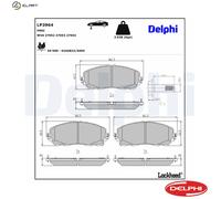 BRAKE PAD SET DISC BRAKE LP3964 FOR TOYOTA M20A-FXS 2.0L 4cyl C-HR