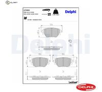 DELPHI LP3983 Brake pad set