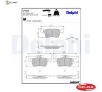 BRAKE PAD SET DISC BRAKE LP4026 FOR FORD USA