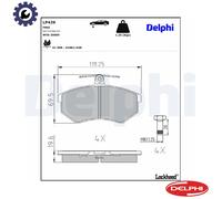 Brake pads Low-Metallic LP429 DELPHI for AUDI VW SEAT GEELY