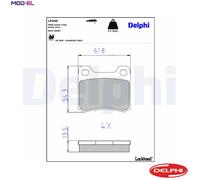 Genuine Delphi Rear Brake Pads - LP440