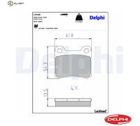 Genuine Delphi Rear Brake Pads - LP440