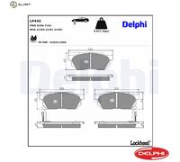 BRAKE PAD SET DISC BRAKE LP445 FOR HONDA CIVIC/MK/Hatchback CRX/Mk/II BALLADE