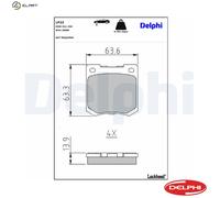 BRAKE PAD SET DISC BRAKE LP45 FOR FORD TRANSIT/Platform/Chassis/Van/Bus ROVER
