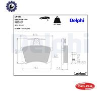 Disc Brake Brake Pad Set Delphi LP451 Fits Alfa Romeo Audi Fiat Lancia Seat VW