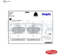 DELPHI LP459 Brake pad set