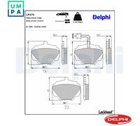 BRAKE PAD SET DISC BRAKE LP475 FOR LAND ROVER DEFENDER/Station/Wagon/SUV 2.5L