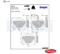 Genuine Delphi Rear Brake Pads - LP475