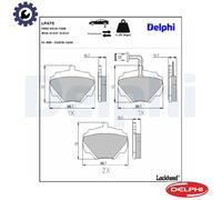 Genuine Delphi Rear Brake Pads - LP475