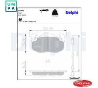 Brake pads Low-Metallic LP491 DELPHI for RENAULT SUPER 5 EXTRA Van TWINGO I