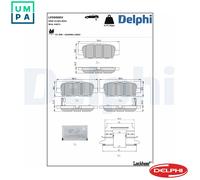 DELPHI LP5000EV Brake pad set