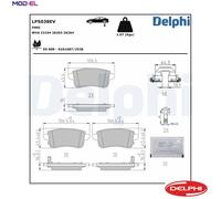 BRAKE PAD SET DISC BRAKE LP5038EV FOR RENAULT H4D 450 1.0L 3cyl CAPTUR II 1.3L