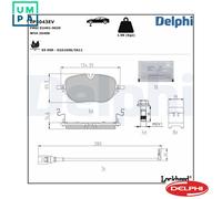 DELPHI LP5043EV Brake Pad Set, disc brake for CUPRA,VW