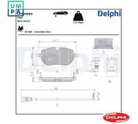 Delphi Brake Pads Front With Anti-Squeak Plate Fits Audi Q4 Cupra Born Skoda VW