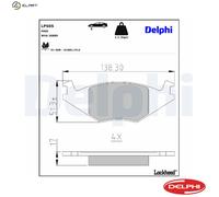 BRAKE PAD SET DISC BRAKE LP505 FOR VW GOLF/II/Van//Cabriolet/Mk FLIGHT JETTA