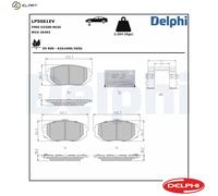 Delphi Disc Brake Pad Set LP5061EV - Fits Hyundai & Kia Ioniq 5, Ioniq 6, EV6